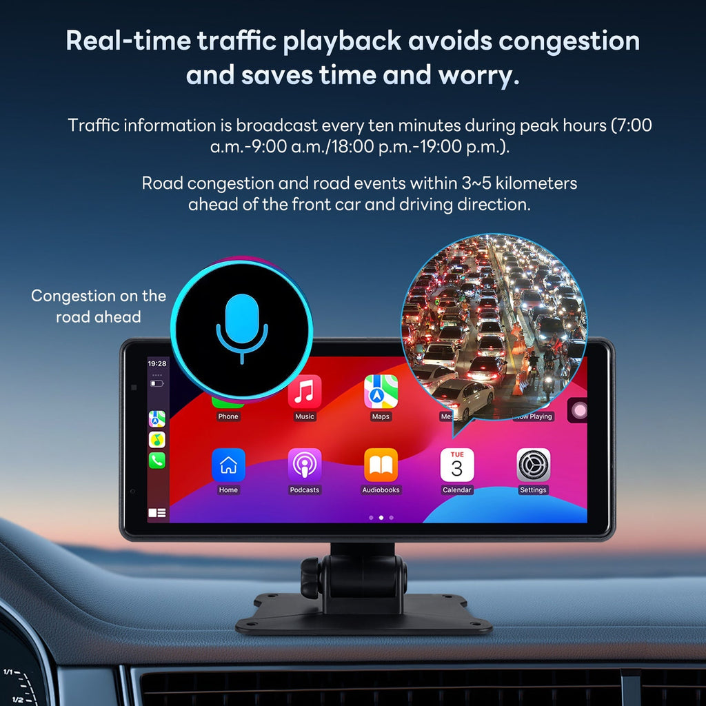 8.1-Inch Wireless Carplay Car Gps Navigation Device Car Fm Player Dash Recorder